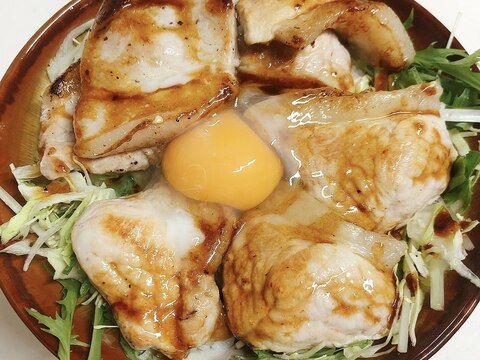 ガッツリ！照り玉豚丼♪塩漬け豚肉でやわらか～♪